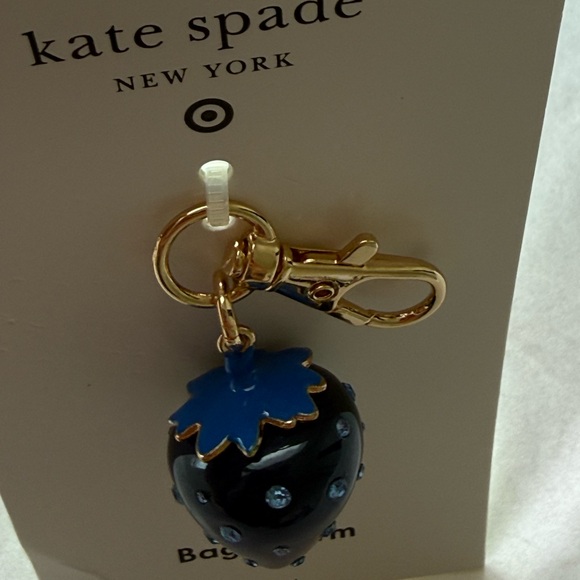 Kate Spade x Target Blue Strawberry Bag Charm - Picture 3 of 3
